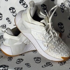 Under Armour UA Project Rock 6 Gym Training Shoe Sneaker All White Gum Mens Size